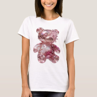 Crisp Silver DIAMOND TEDDY BEAR 3D Text Art T-Shirt