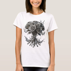 Crisp Silver SILVER ROSES Tee
