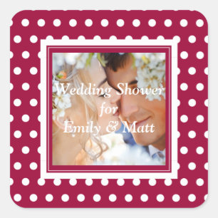 Crisp White Polkadot Pattern Square Sticker
