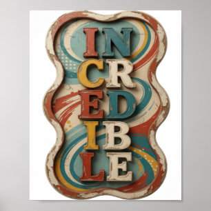 Crisp Yellow INCREDIBLE Bold Design Poster
