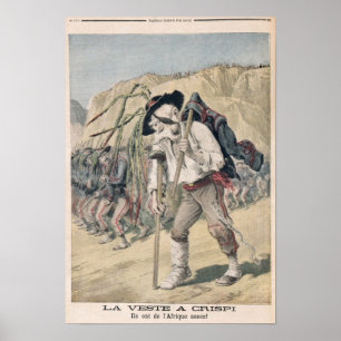 Crispi's Defeat caricature Poster