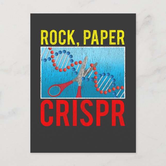 Crispr Funny Biology Student Science Biologist DNA Postcard (Front)