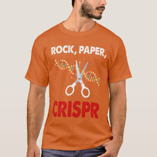Crispr Rock Paper Crispr Geneticist Biologist frie T-Shirt