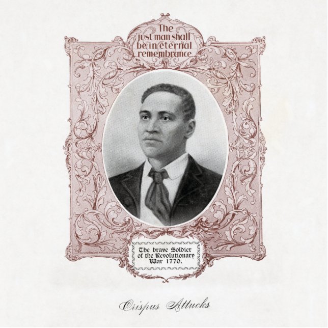 Crispus Attucks: Martyr of American Revolution Photo Sculpture Decoration (Front)