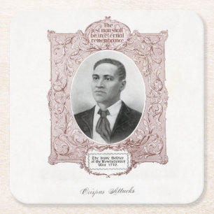 Crispus Attucks: Martyr of American Revolution Square Paper Coaster