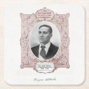 Crispus Attucks: Martyr of American Revolution Square Paper Coaster