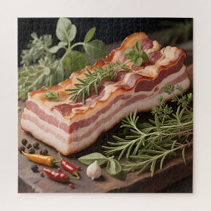 Crispy Bacon Block Herbs Jigsaw Puzzle