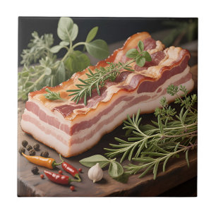 Crispy Bacon Block Herbs Tile