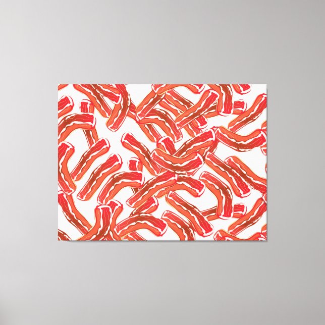 Crispy Bacon Pattern Canvas Print (Front)