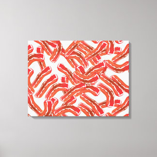 Crispy Bacon Pattern Canvas Print