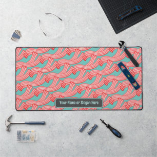 Crispy Bacon Rashers: Fave Food & Own Funny Slogan Desk Mat