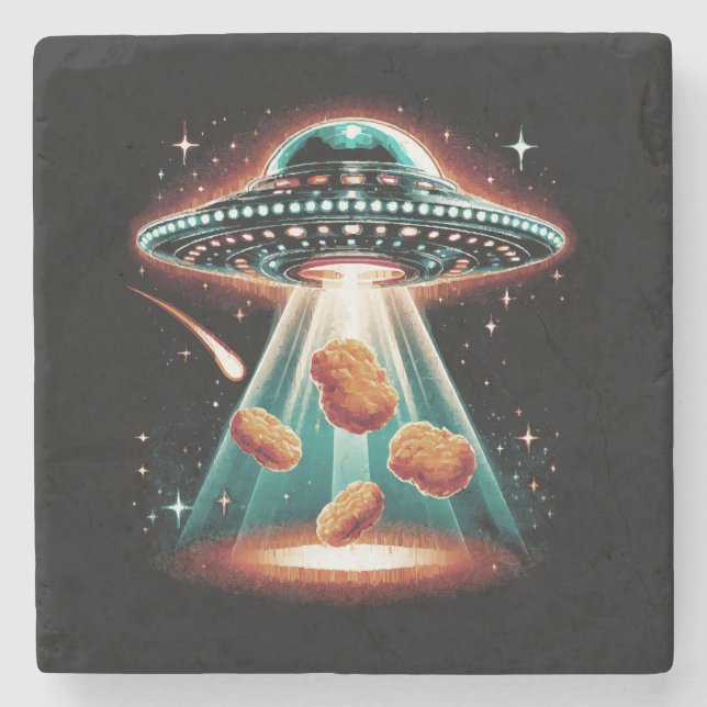 Crispy Chicken Nugget  Stone Coaster (Front)