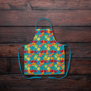 Crispy, crunchy salad teal blue apron