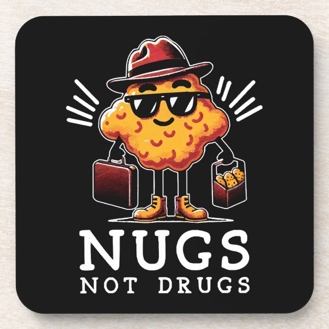 Crispy Nugs Not Drugs Coaster (Front)