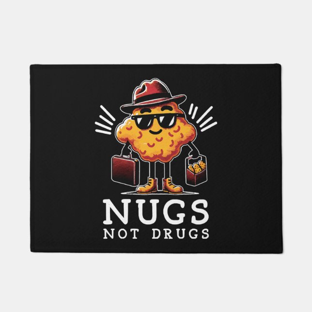 Crispy Nugs Not Drugs Doormat (Front)