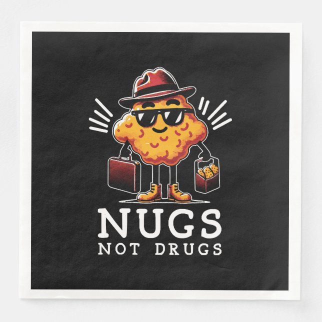 Crispy Nugs Not Drugs Napkin (Front)