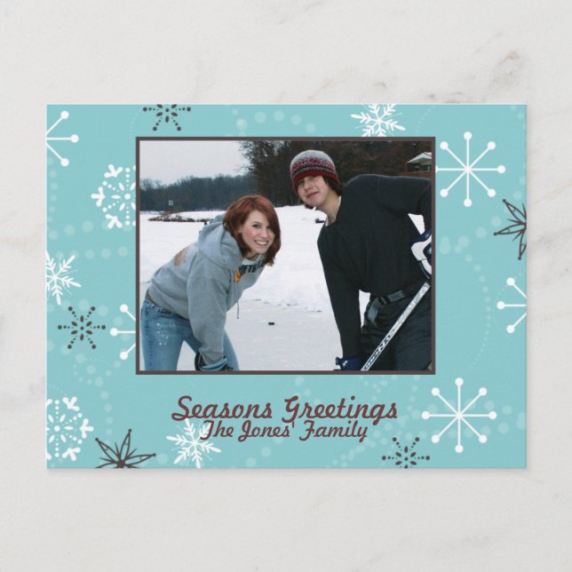 Crispy Snowflakes Holiday Postcard (Front)