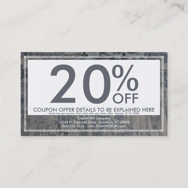 crispy texture coupon card (Front)