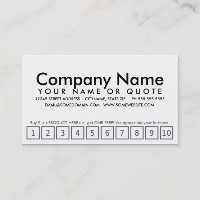 crispy texture loyalty program card (Front)