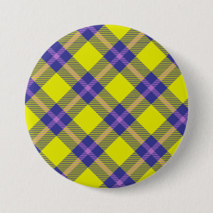 Criss Cross Colourful Tartan Pattern 7.5 Cm Round Badge
