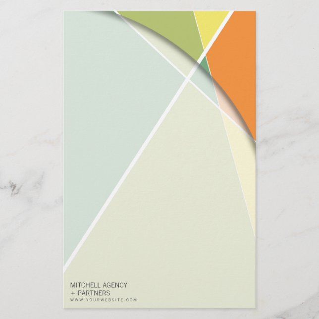 Criss Cross Geometric Pattern Stylish Mod Art Stationery (Front)