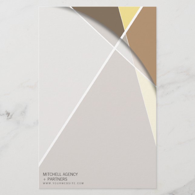 Criss Cross Geometric Pattern Stylish Mod Art Stationery (Front)