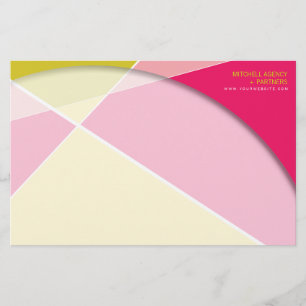 Criss Cross Geometric Pattern Stylish Mod Art Stationery