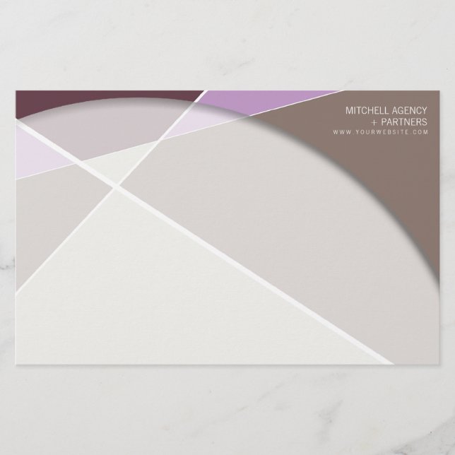 Criss Cross Geometric Pattern Stylish Mod Art Stationery (Front)