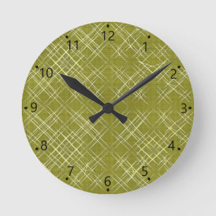 Crisscross Elegance Round Clock