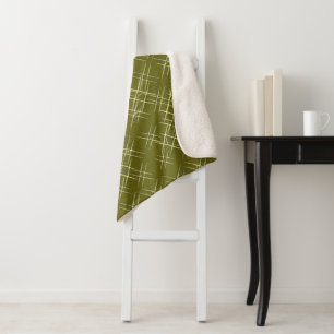 Crisscross Elegance Sherpa Blanket