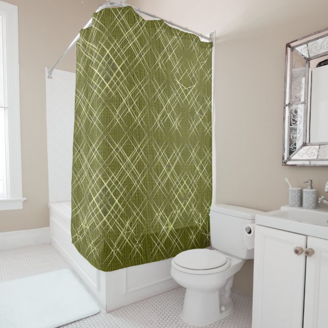 Crisscross Elegance Shower Curtain (In Situ)