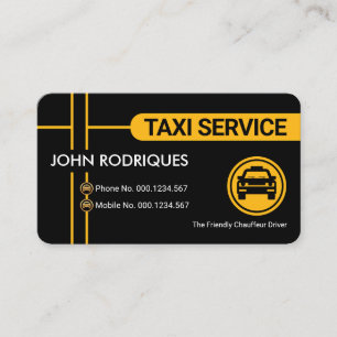Crisscross Yellow Taxi Car Routes Business Card