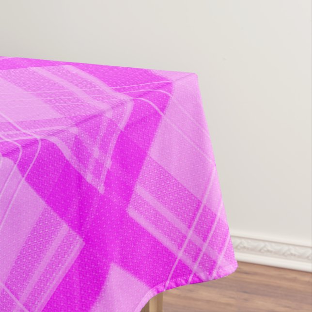 Crisscrossed Happy mix purple Checks  Tablecloth (In Situ)