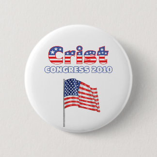 Crist Patriotic American Flag 2010 Elections 6 Cm Round Badge