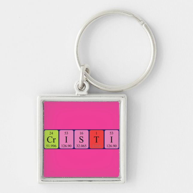Cristi periodic table name keyring (Front)