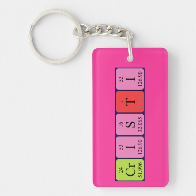 Cristi periodic table name keyring (Front)