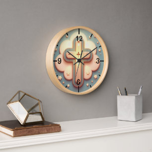 Cristian Cross Wall  Clock