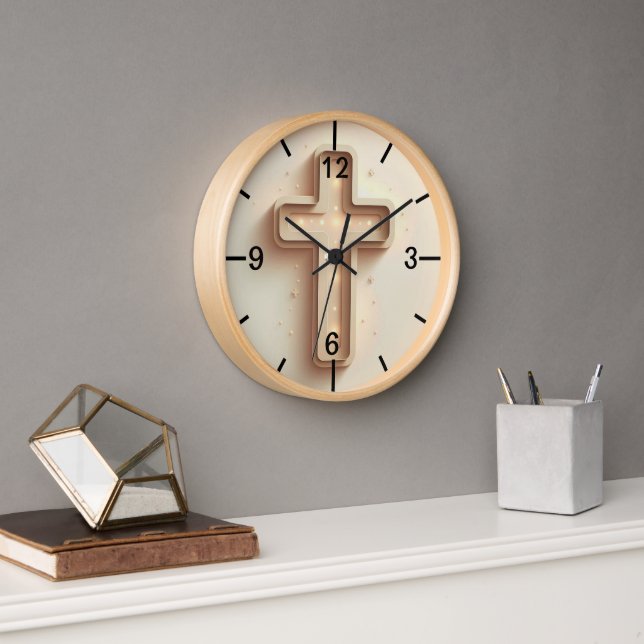 Cristian Light Cross wall  Clock (Office)