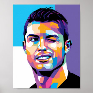 Cristiano Ronaldo in WPAP Style Wall Art Poster