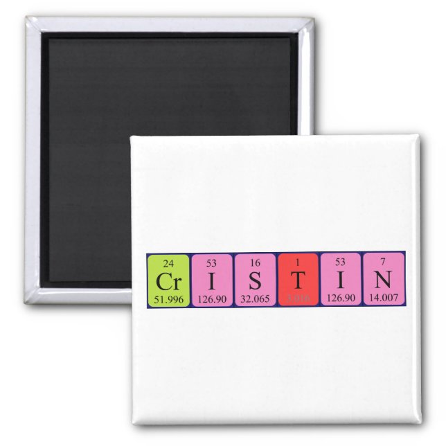 Cristin periodic table name magnet (Front)