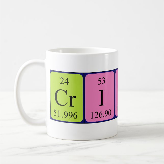 Cristina periodic table name mug (Left)