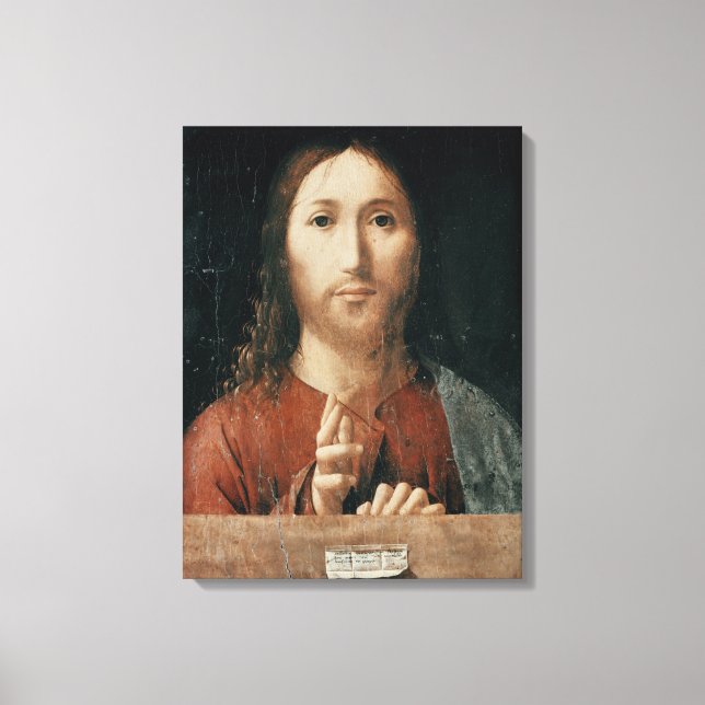 Cristo Salvator Mundi, 1465 Canvas Print (Front)