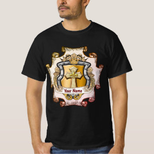 Cristos Cross Shield Surname T-Shirt