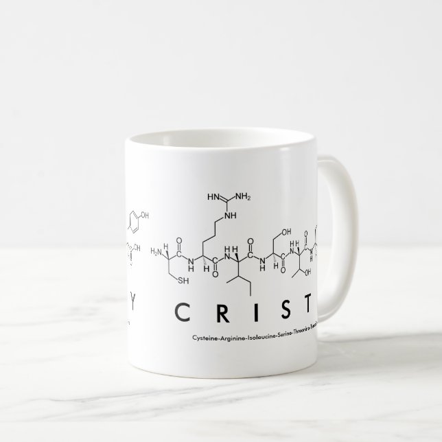 Cristy peptide name mug (Front Right)