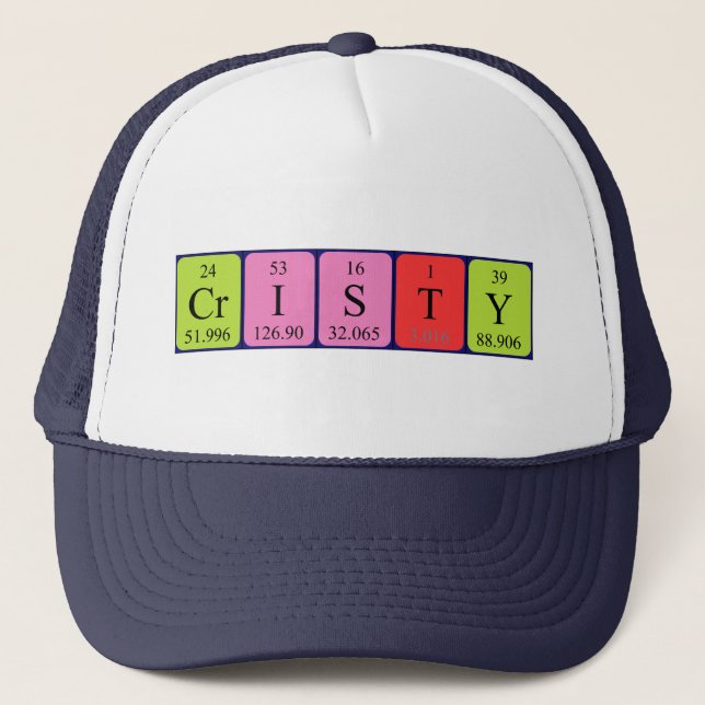 Cristy periodic table name hat (Front)