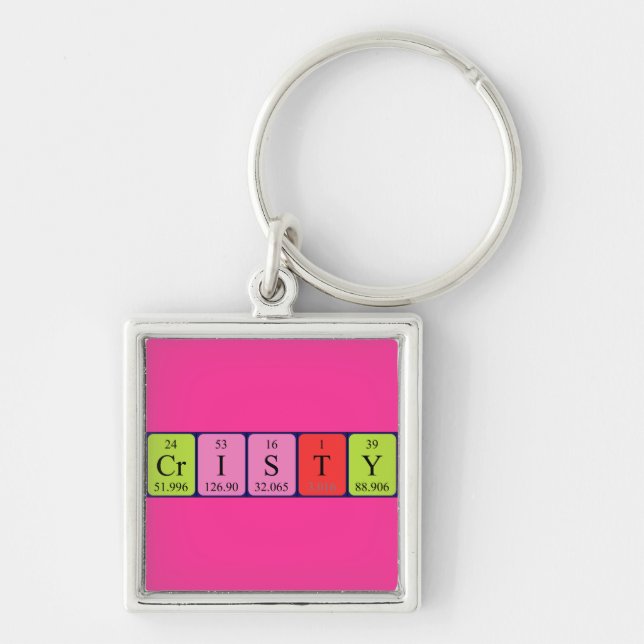 Cristy periodic table name keyring (Front)
