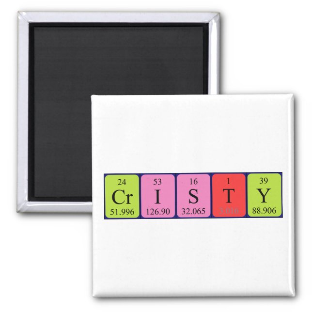 Cristy periodic table name magnet (Front)
