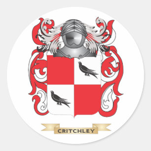 Critchley Coat of Arms Classic Round Sticker
