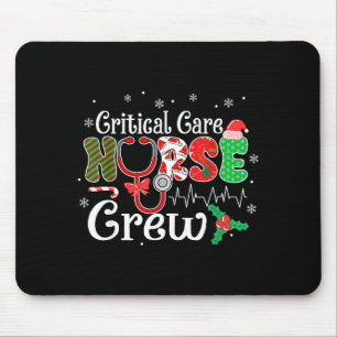 Critical Care Nurse Crew Stethoscope Santa Hat Chr Mouse Mat
