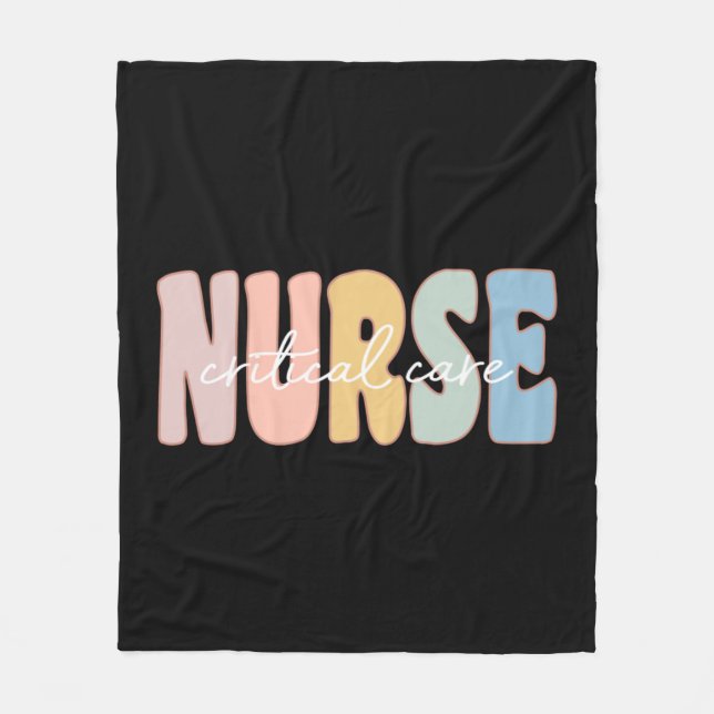 Critical Care Nurse    Fleece Blanket (Front)